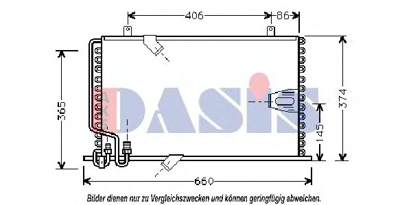 Радиатор кондиционера AKS DASIS 052090N Радиатор кондиционера AKS DASIS 052090N
