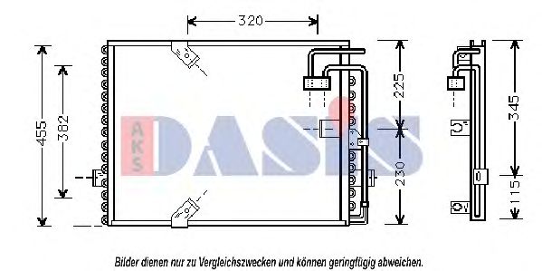 Радиатор кондиционера AKS DASIS 052260N Радиатор кондиционера AKS DASIS 052260N