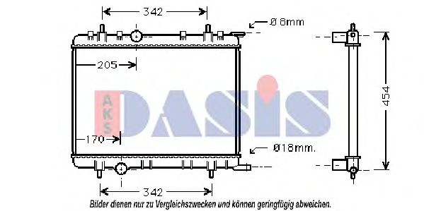 Радиатор охлаждения двигателя aksdasis 061130N