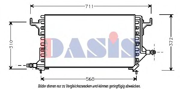 Радиатор кондиционера AKS DASIS 062070N Радиатор кондиционера AKS DASIS 062070N