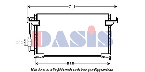 Радиатор кондиционера AKS DASIS 062100N Радиатор кондиционера AKS DASIS 062100N