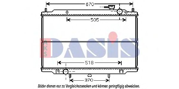 Радиатор охлаждения двигателя AKS DASIS 070017N Радиатор охлаждения двигателя AKS DASIS 070017N
