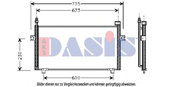 Радиатор кондиционера AKS DASIS 070064N Радиатор кондиционера AKS DASIS 070064N