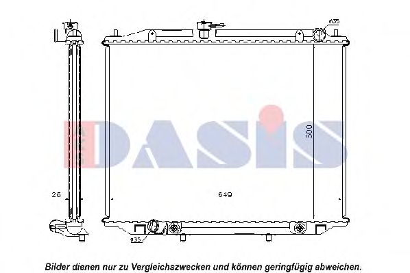 Радиатор охлаждения двигателя aksdasis 070143N
