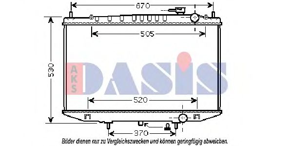 Радиатор охлаждения двигателя aksdasis 070146N