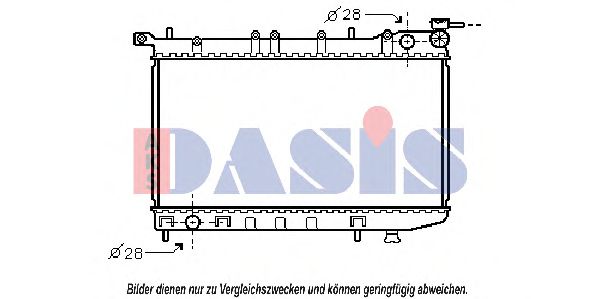 Радиатор охлаждения двигателя AKS DASIS 070150N Радиатор охлаждения двигателя AKS DASIS 070150N
