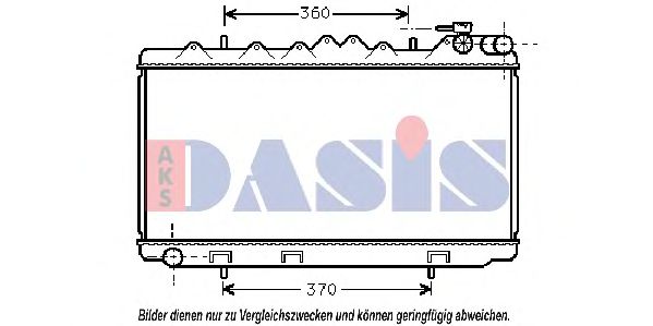 Радиатор охлаждения двигателя aksdasis 070160N