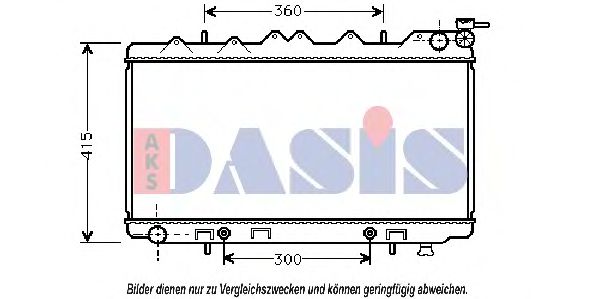 Радиатор охлаждения двигателя aksdasis 070180N