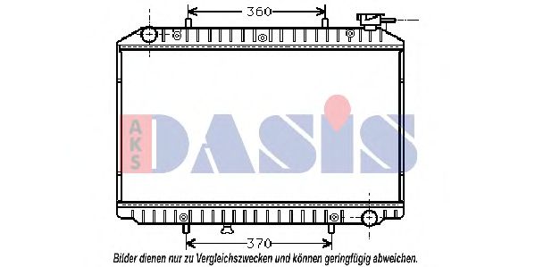 Радиатор охлаждения двигателя AKS DASIS 070260N Радиатор охлаждения двигателя AKS DASIS 070260N
