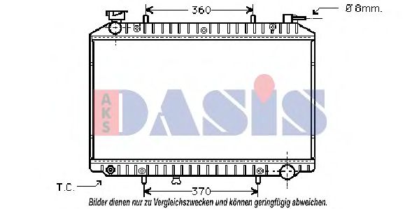 Радиатор охлаждения двигателя aksdasis 070280N