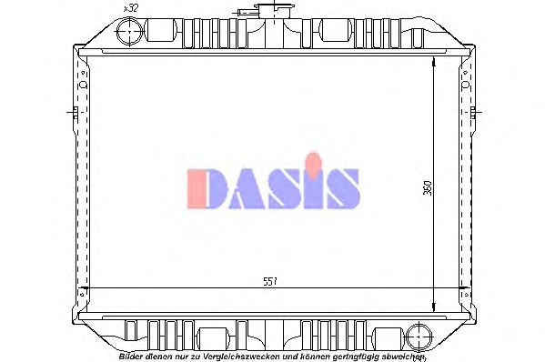 Радиатор охлаждения двигателя AKS DASIS 070330N Радиатор охлаждения двигателя AKS DASIS 070330N