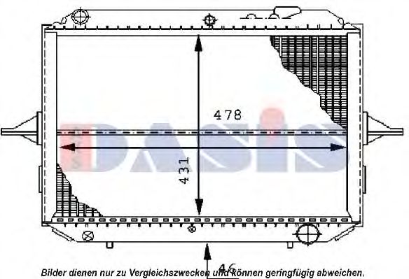 Радиатор охлаждения двигателя aksdasis 070400N