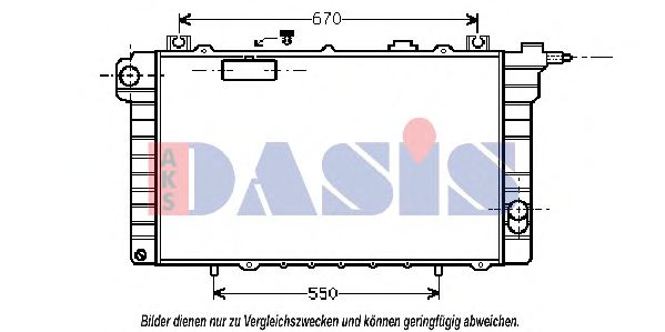 Радиатор охлаждения двигателя aksdasis 070500N