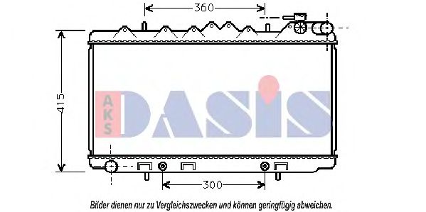 Радиатор охлаждения двигателя aksdasis 070670N