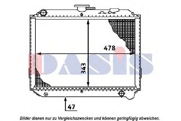 Радиатор охлаждения двигателя aksdasis 071540N