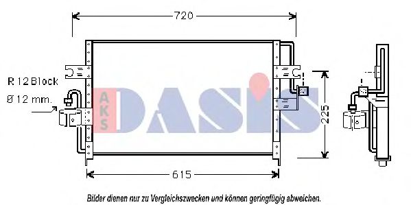 Радиатор кондиционера AKS DASIS 072090N Радиатор кондиционера AKS DASIS 072090N