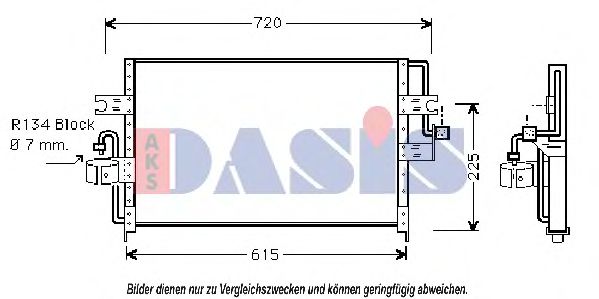 Радиатор кондиционера AKS DASIS 072150N Радиатор кондиционера AKS DASIS 072150N