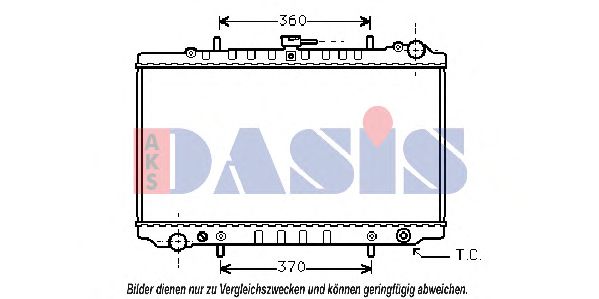Радиатор охлаждения двигателя AKS DASIS 073170N Радиатор охлаждения двигателя AKS DASIS 073170N
