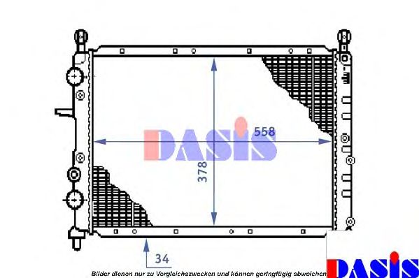 Радиатор охлаждения двигателя aksdasis 080000N