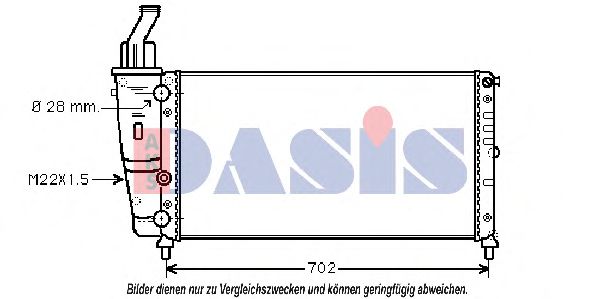 Радиатор охлаждения двигателя aksdasis 080026N