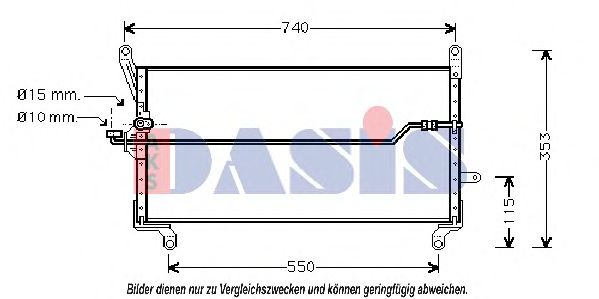 Радиатор кондиционера AKS DASIS 082140N Радиатор кондиционера AKS DASIS 082140N