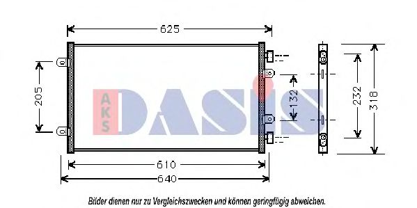 Радиатор кондиционера AKS DASIS 082360N Радиатор кондиционера AKS DASIS 082360N