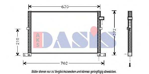 Радиатор кондиционера AKS DASIS 092004N Радиатор кондиционера AKS DASIS 092004N