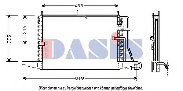 Радиатор кондиционера aksdasis 092018N