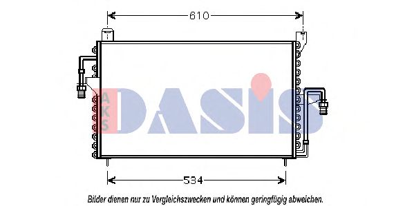 Радиатор кондиционера AKS DASIS 092140N Радиатор кондиционера AKS DASIS 092140N