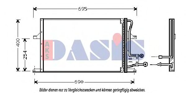 Радиатор кондиционера AKS DASIS 092360N Радиатор кондиционера AKS DASIS 092360N