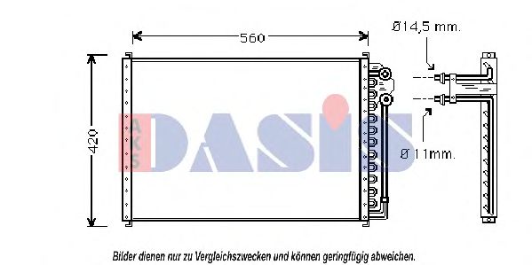 Радиатор кондиционера aksdasis 092370N
