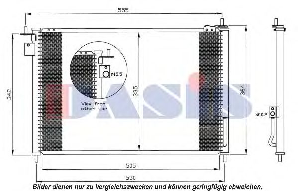 Радиатор кондиционера aksdasis 102011N