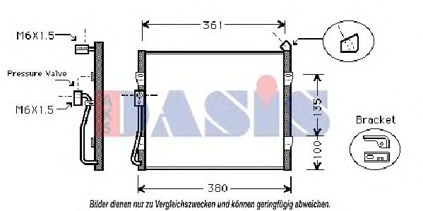 Радиатор кондиционера AKS DASIS 102060N Радиатор кондиционера AKS DASIS 102060N