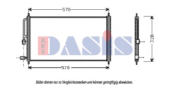Радиатор кондиционера AKS DASIS 102090N Радиатор кондиционера AKS DASIS 102090N
