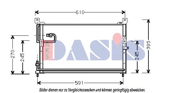 Радиатор кондиционера AKS DASIS 102150N Радиатор кондиционера AKS DASIS 102150N