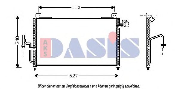 Радиатор кондиционера AKS DASIS 112009N Радиатор кондиционера AKS DASIS 112009N
