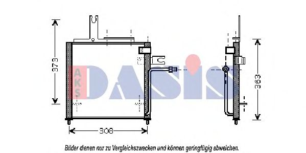 Радиатор кондиционера AKS DASIS 112011N Радиатор кондиционера AKS DASIS 112011N