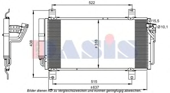 Радиатор кондиционера aksdasis 112036N