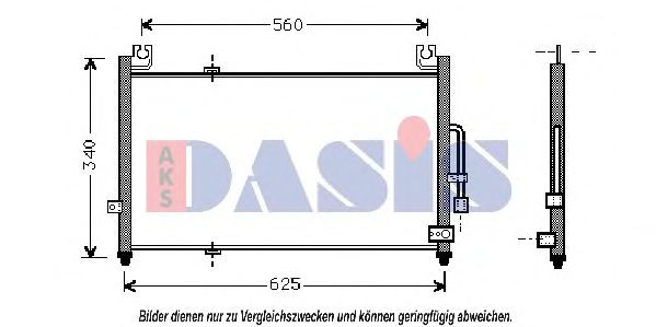 Радиатор кондиционера AKS DASIS 112080N Радиатор кондиционера AKS DASIS 112080N