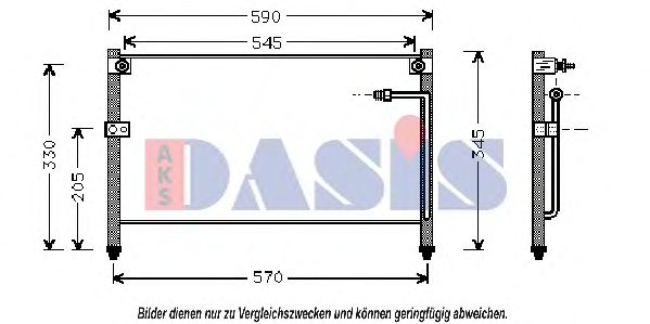 Радиатор кондиционера AKS DASIS 112140N Радиатор кондиционера AKS DASIS 112140N