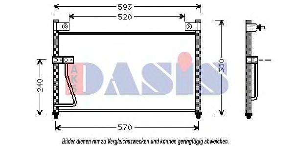 Радиатор кондиционера AKS DASIS 112160N Радиатор кондиционера AKS DASIS 112160N