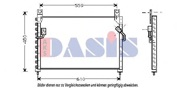 Радиатор кондиционера aksdasis 112180N