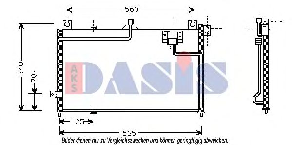 Радиатор кондиционера AKS DASIS 112280N Радиатор кондиционера AKS DASIS 112280N