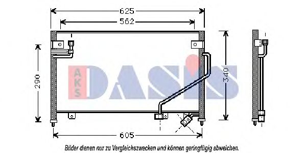 Радиатор кондиционера AKS DASIS 112290N Радиатор кондиционера AKS DASIS 112290N