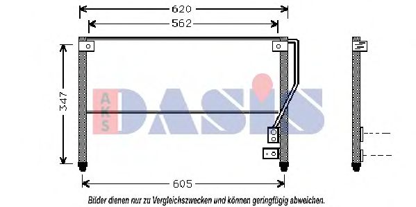 Радиатор кондиционера aksdasis 112360N