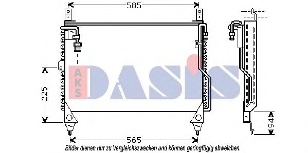 Радиатор кондиционера AKS DASIS 121860N Радиатор кондиционера AKS DASIS 121860N