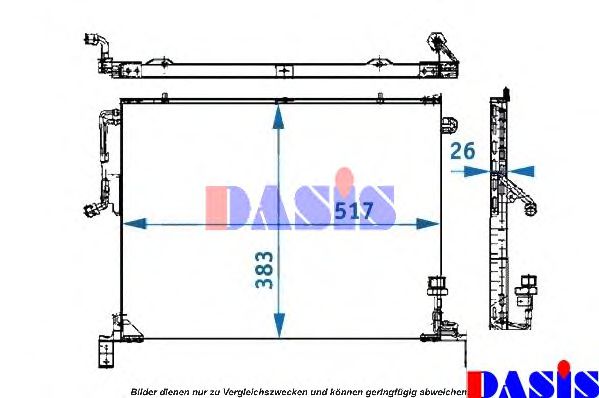 Радиатор кондиционера AKS DASIS 121880N Радиатор кондиционера AKS DASIS 121880N