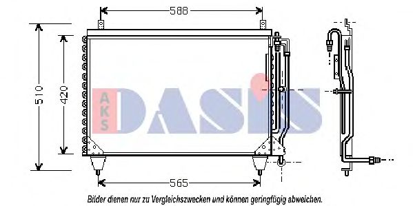 Радиатор кондиционера AKS DASIS 122001N Радиатор кондиционера AKS DASIS 122001N