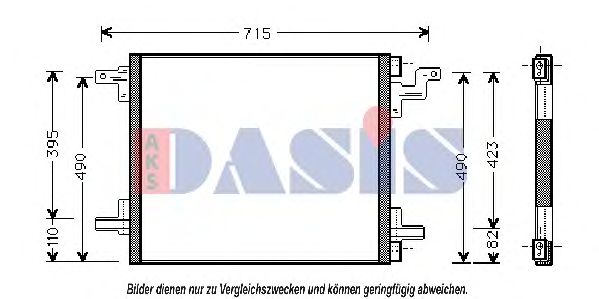Радиатор кондиционера AKS DASIS 122005N Радиатор кондиционера AKS DASIS 122005N