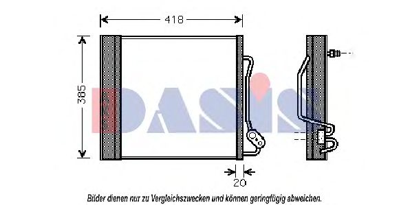 Радиатор кондиционера aksdasis 122027N